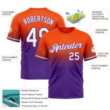 Load image into Gallery viewer, Custom Orange White-Purple Fade Fashion Performance T-Shirt
