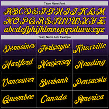 Load image into Gallery viewer, Custom Purple Yellow-Black Fade Fashion Performance T-Shirt
