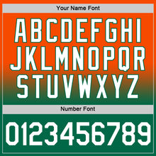 Load image into Gallery viewer, Custom Orange White-Kelly Green Fade Fashion Performance T-Shirt
