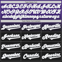 Load image into Gallery viewer, Custom Purple Black-Gray Authentic Fade Fashion Baseball Jersey
