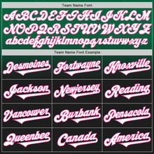 Load image into Gallery viewer, Custom Kelly Green Black-Pink Authentic Fade Fashion Baseball Jersey
