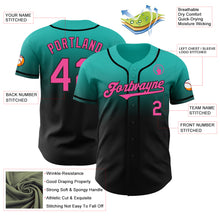 Load image into Gallery viewer, Custom Aqua Pink-Black Authentic Fade Fashion Baseball Jersey
