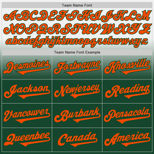 Custom White Orange-Green Authentic Fade Fashion Baseball Jersey