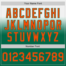 Load image into Gallery viewer, Custom White Orange-Kelly Green Authentic Fade Fashion Baseball Jersey
