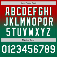 Load image into Gallery viewer, Custom Red White-Kelly Green Authentic Fade Fashion Baseball Jersey
