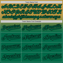 Load image into Gallery viewer, Custom Old Gold Kelly Green-Black Authentic Fade Fashion Baseball Jersey
