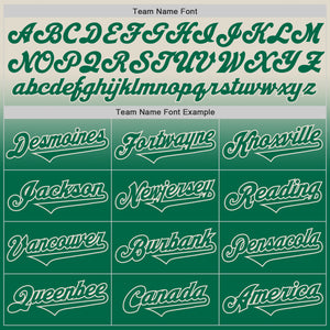 Custom Cream Kelly Green Authentic Fade Fashion Baseball Jersey