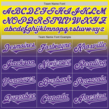 Load image into Gallery viewer, Custom Light Yellow Purple-White Authentic Fade Fashion Baseball Jersey
