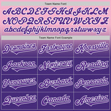 Load image into Gallery viewer, Custom Light Pink Purple-White Authentic Fade Fashion Baseball Jersey

