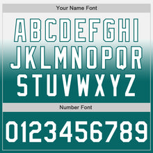 Load image into Gallery viewer, Custom White Teal Authentic Fade Fashion Baseball Jersey
