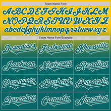 Load image into Gallery viewer, Custom Yellow Teal-White Authentic Fade Fashion Baseball Jersey
