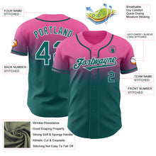 Load image into Gallery viewer, Custom Pink Teal-White Authentic Fade Fashion Baseball Jersey
