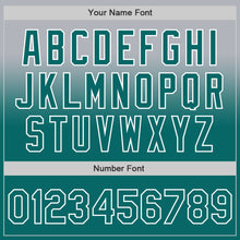 Load image into Gallery viewer, Custom Gray Teal-White Authentic Fade Fashion Baseball Jersey
