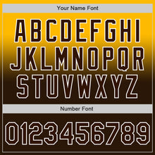 Load image into Gallery viewer, Custom Gold Brown-White Authentic Fade Fashion Baseball Jersey
