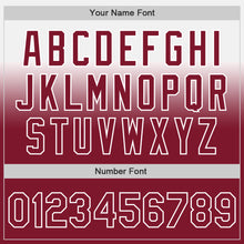 Load image into Gallery viewer, Custom White Crimson Authentic Fade Fashion Baseball Jersey
