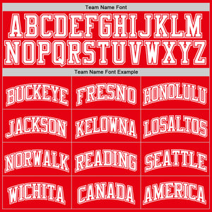 Custom Fire Red White Authentic Basketball Jersey