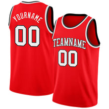 Load image into Gallery viewer, Custom Fire Red White-Black Authentic Basketball Jersey
