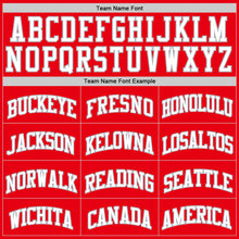 Load image into Gallery viewer, Custom Fire Red White-Gray Authentic Basketball Jersey

