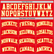 Load image into Gallery viewer, Custom Fire Red White-Gold Authentic Basketball Jersey
