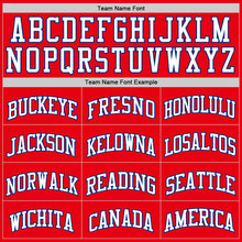 Load image into Gallery viewer, Custom Fire Red White-Royal Authentic Basketball Jersey
