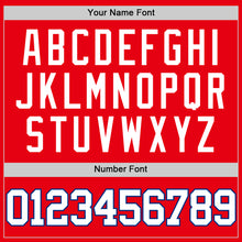 Load image into Gallery viewer, Custom Fire Red White-Royal Authentic Basketball Jersey
