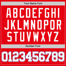 Load image into Gallery viewer, Custom Fire Red White-Light Blue Authentic Basketball Jersey
