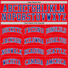 Load image into Gallery viewer, Custom Fire Red Royal-White Authentic Basketball Jersey
