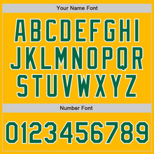 Load image into Gallery viewer, Custom Gold Kelly Green-White Authentic Baseball Jersey
