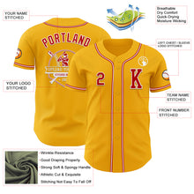 Load image into Gallery viewer, Custom Gold Red-White Authentic Baseball Jersey
