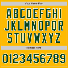 Load image into Gallery viewer, Custom Gold Green-White Authentic Baseball Jersey
