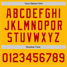 Load image into Gallery viewer, Custom Gold Red Authentic Baseball Jersey
