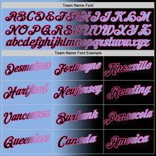 Load image into Gallery viewer, Custom Black Light Blue-Pink Gradient Fashion Performance T-Shirt
