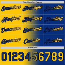 Load image into Gallery viewer, Custom Royal Yellow-Black Gradient Fashion Performance T-Shirt
