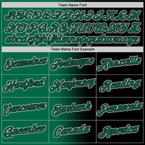Custom Black Kelly Green-White Gradient Fashion Performance T-Shirt