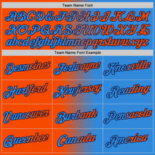 Load image into Gallery viewer, Custom Powder Blue Orange-Navy Gradient Fashion Performance T-Shirt
