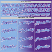 Load image into Gallery viewer, Custom Purple Light Blue-White Gradient Fashion Performance T-Shirt
