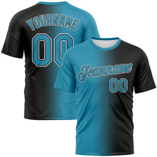 Load image into Gallery viewer, Custom Black Panther Blue-White Gradient Fashion Performance T-Shirt
