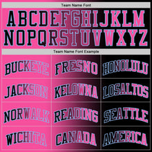 Load image into Gallery viewer, Custom Black Pink-Light Blue Authentic Gradient Fashion Basketball Jersey
