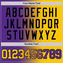 Load image into Gallery viewer, Custom Purple Yellow-Black Authentic Gradient Fashion Basketball Jersey
