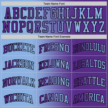 Load image into Gallery viewer, Custom Purple Light Blue-Black Authentic Gradient Fashion Basketball Jersey
