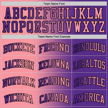 Load image into Gallery viewer, Custom Purple Medium Pink-Black Authentic Gradient Fashion Basketball Jersey
