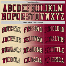 Load image into Gallery viewer, Custom Maroon Cream-Black Authentic Gradient Fashion Basketball Jersey
