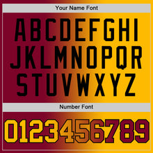 Load image into Gallery viewer, Custom Maroon Gold-Black Authentic Gradient Fashion Basketball Jersey
