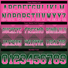 Load image into Gallery viewer, Custom Pink Green-White Mesh Authentic Gradient Square Shape Flag Football Jersey
