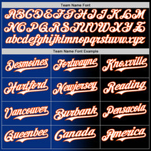 Load image into Gallery viewer, Custom Black White Royal-Orange Authentic Gradient Fashion Baseball Jersey
