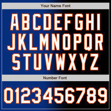 Load image into Gallery viewer, Custom Black White Royal-Orange Authentic Gradient Fashion Baseball Jersey
