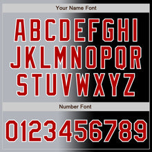 Load image into Gallery viewer, Custom Black Red Gray-White Authentic Gradient Fashion Baseball Jersey
