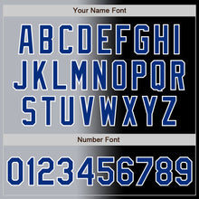 Load image into Gallery viewer, Custom Black Royal Gray-White Authentic Gradient Fashion Baseball Jersey

