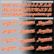 Load image into Gallery viewer, Custom Black Orange Gray-White Authentic Gradient Fashion Baseball Jersey
