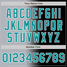 Load image into Gallery viewer, Custom Black Teal Gray-White Authentic Gradient Fashion Baseball Jersey

